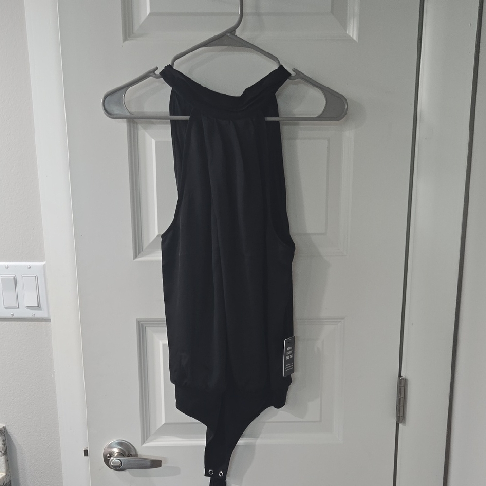 Express Elegant Black Bodysuit